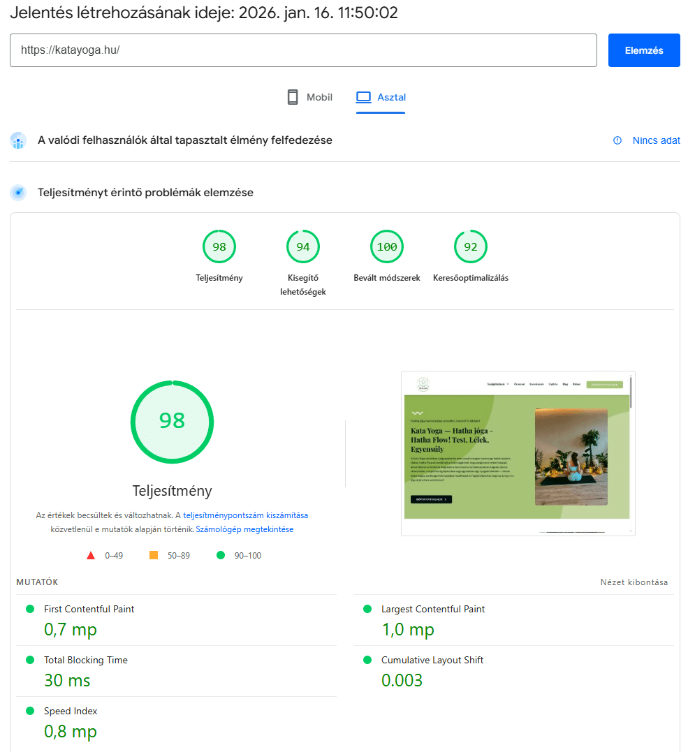 katayoga.hu-weboldal-sebessegoptimalizalas